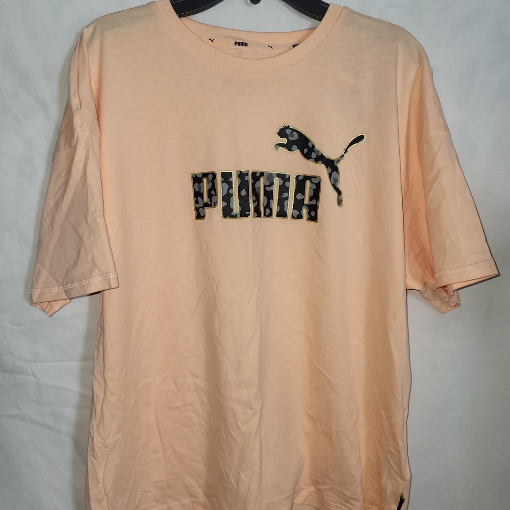 Nwt Womens Size Medium Puma Peach Short Sleeved Tee Shirt